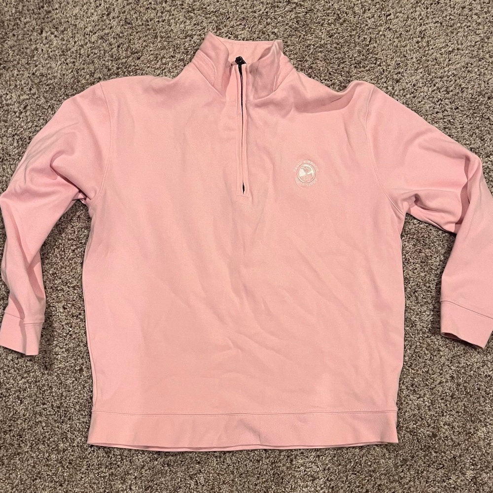 Women's Large Pebble Beach Pink Quarter Zip